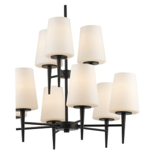 Trans Globe 71899 BK ClassicHorizon 9 - Light, 2 - Tiered Chandelier 