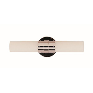 Trans Globe 2911 PC Fusion 2-Light, 15.5-In. Tubular Glass Vanity Bar 