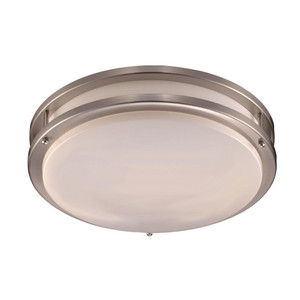 Trans Globe LED-10261 BN Barnes Collection Round LED, Acrylic and Metal, Flush Mount Indoor Ceiling Light 