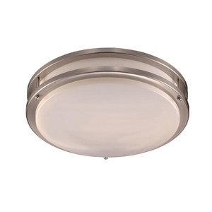 Trans Globe LED-10260 BN Barnes Collection Round LED, Acrylic and Metal, Flush Mount Indoor Ceiling Light 