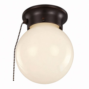 Trans Globe 3606P ROB Dash 6" Flush Mount Globe Ceiling Light with Pull Chain