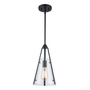 Trans Globe 11581 BK Alivia 1-Light Mini Pendant 
