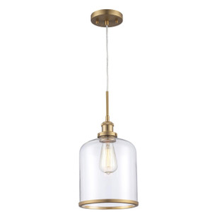 Trans Globe PND-2184 AG Single Light Clear Glass Mini Pendant 