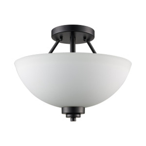 Trans Globe 70527 BK Mod Pod 2-Light, 13.5-in. Semi Flush Ceiling Light 