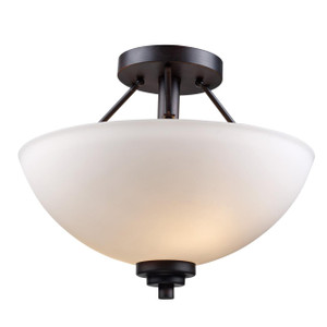Trans Globe 70527 ROB Mod Pod 2-Light, 13.5-in. Semi Flush Ceiling Light 