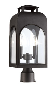 Trans Globe 51284 BK Presence Collection 2-Light Arched Frame Post Mount Lantern Head 