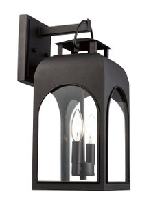 Trans Globe 51281 BK Presence Collection 2-Light Arched Frame Wall Lantern 