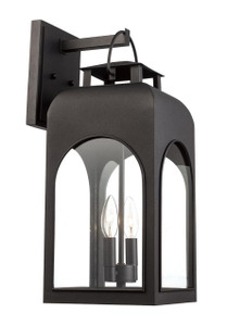 Trans Globe 51282 BK Presence Collection 2-Light Arched Frame Wall Lantern 