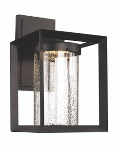 Trans Globe LED-50162 BK Taylor 15" Wall Lantern with Integrated LED Light 