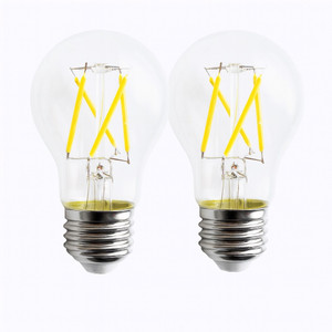 Cyber Tech LB60CA-D/WW-2PK – 8W Clear Filament A19 Bulb – 2700K – Dimmable - 2 Pack
