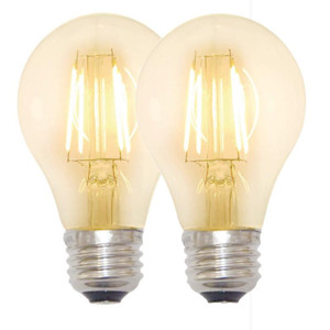 Cyber Tech LB40CA15-D-E26/WW/2PK - LED Clear Filament A15 Bulb - 2700K 