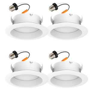 Cyber Tech LC10RT4-S/CCT/4PK - 4" LED Recessed Retrofit Kit - White - 4 Pack 