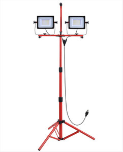 Cyber Tech LF104TWL/DL - Dual Head Tripod Work Light - 5000K - Adjustable 