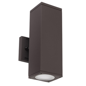 Cyber Tech LWP24SQ-UPDN-BZ/830 – 24W LED Square Up/Down Outdoor Wall Sconce – 3000K - Bronze 