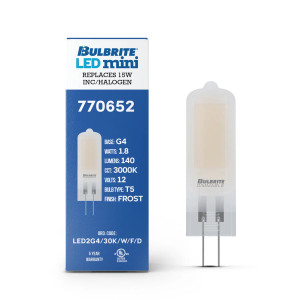 Bulbrite 770652 - LED G4 Wafer Mini Bulb - 3000K - Dimmable