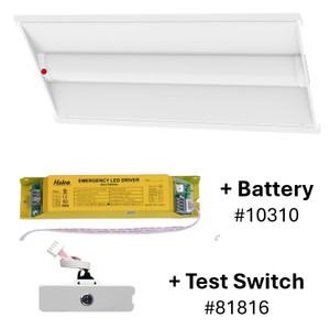 Halco 81809 - 2x4 LED Center Basket Troffer Retrofit Kit - CCT Selectable - Emergency Battery