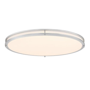 Westinghouse 6136200 - 40W LED Brushed Nickel CCT Selectable Flush Mount - 33 in Diameter