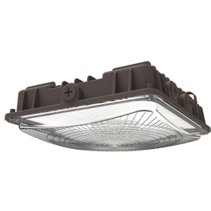 10" Square LED Bronze Canopy Light Fixture - CCT & Wattage Selectable 