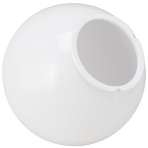12" White Acrylic Light Globe with 5-5/8" Twist Lock Neck Base 