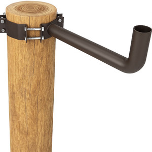 Tenon Wrap Around Wood Pole Single Arm Bracket Kit – Bronze Finish - 7" to 10" 