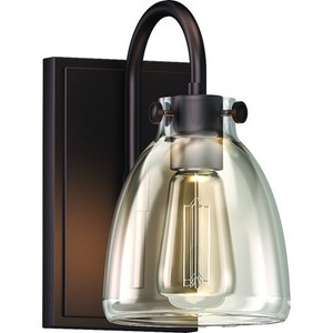 Volume V3311-79 - 1-Light Mini Wall Sconce - Antique Bronze - Clear Glass