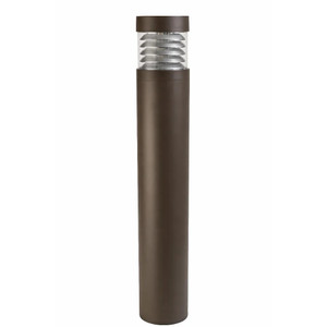 Flat Top Outdoor LED Bollard Light with Integrated Louvers for Glare Control 