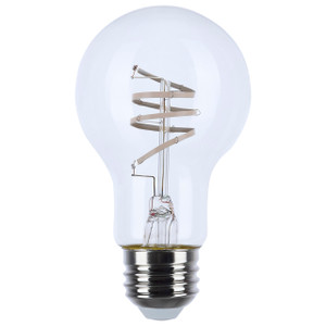 Satco S10521 - 6W LED A19 Reminiscent Filament Bulb - 2700K - Dimmable 
