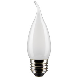 Satco S21888 - 5.5W CA10 LED Filament Bulb - 5000K - E26 Medium Base Dimmable