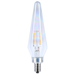 Satco S12142 - 2W Prismatic HX11 LED - 2700K - E12 Candelabra, Dimmable 