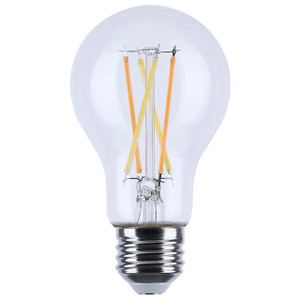 Satco S12150 - 8W LED A19 Bulb - 3000K→2000K Warm Dimming - E26