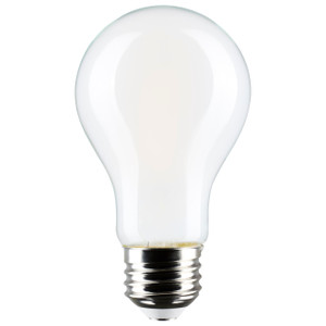 Satco S12151 - 8W LED A19 Bulb - 3000K-2000K Warm Dimming - Medium (E26) Base 