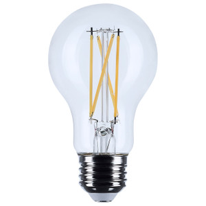 Satco S12468 - 5W A19 LED Bulb - 3500K - Medium Base, Dimmable