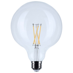 Satco S12485 - 6W G40 LED Globe - 3500K - Medium Base, Dimmable