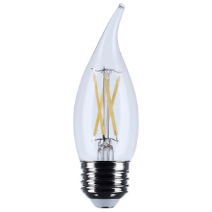 Satco S12511 - CA10 LED Candle Bulb - 5000K - 4W Dimmable 