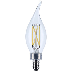 Satco S12509 - CA10 5.5W LED Candelabra Bulb - Daylight (5000K) - E12 Dimmable 