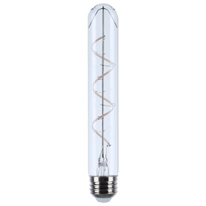 Satco S11524 - 6W LED T9 Filament Bulb - 2700K - E26 Medium Base, Dimmable 