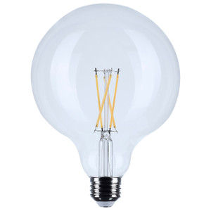 Satco S12486 - 6W G40 LED Globe - 5000K - Medium Base, Dimmable