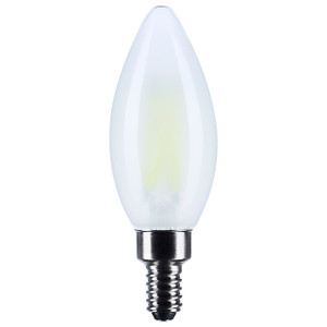 Satco S12497 - 8W B11 LED Candle - 4000K - E12 Candelabra, Dimmable 