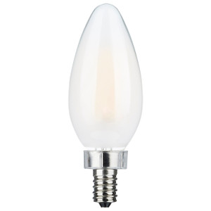 Satco S11346 - 8W C11 LED Filament Bulb - 3000K - E12 Base, Dimmable 