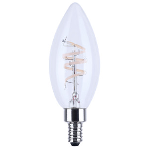 Satco S11533 - 4W B11 LED Reminiscent Filament - 3000K - E12 Dimmable 
