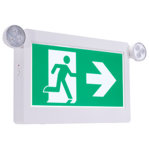 Satco 67-512 - Running Man Combo Exit Sign - 5700K - 90min Backup 