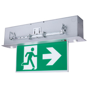 Satco 67-550 - Running Man Exit Sign - 5700K - 2HR Battery Backup 