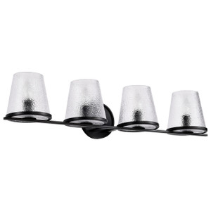 Satco 60-8254 - Valentine 4-Light Vanity - Black Finish - E12 Base 