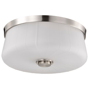 Satco 60-8220 - Lune 3-Light Flush Mount - Brushed Nickel - Indoor Ceiling 