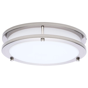 Satco 62-1875 - Glamour 10in LED Flush Mount - CCT Selectable - Brushed Nickel 