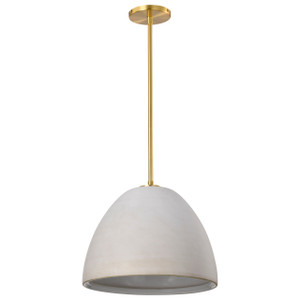 Satco 60-8003 - Collins 14 Inch Pendant - Brushed Brass - E26 Medium Base 