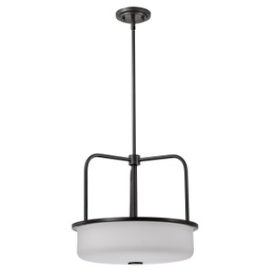 Satco 60-8037 - Warren 17 Inch Pendant - Gun Metal - 3-Light E26 Base 