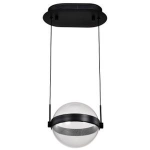 Satco 62-2031 - Arvada 8in LED Pendant - 3000K - Matte Black, 24W 