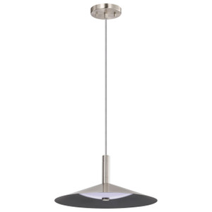 Satco 62-2082 - Corrine 14in LED Pendant - CCT Selectable - Brushed Nickel 