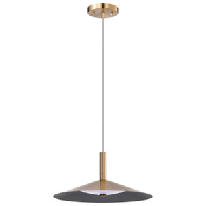 Satco 62-2092 - Corrine 14in LED Pendant - CCT Selectable - Burnished Brass 